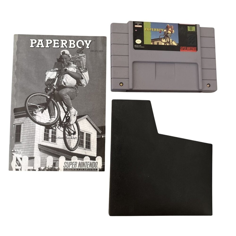 Paperboy   GAME & MANUAL  With sleeve- NINTENDO NES‎  Tested And Working